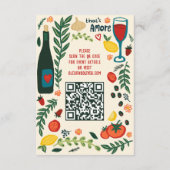 That's Amore Italian Food Wedding QR code Details エンクロージャーカード (裏面)