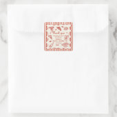 That's Amore Italian Hand Drawn Bridal Shower スクエアシール (バッグ)