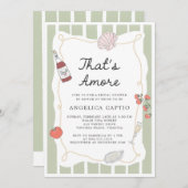 That's Amore Italian Hand Drawn Bridal Shower  招待状 (正面/裏面)