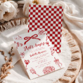 That's Amore Italian Hand drawn Bridal Shower 招待状