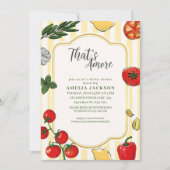 Thats amore Italian pizza and pasta bridal shower 招待状 (正面)