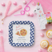 Thats Amore Italian Pizza Party Bridal Shower ペーパープレート (パーティー)