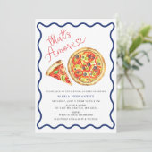 Thats Amore Italian Pizza Party Bridal Shower 招待状 (スタンド正面)