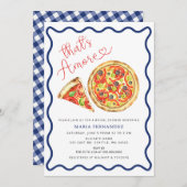 Thats Amore Italian Pizza Party Bridal Shower 招待状 (正面/裏面)