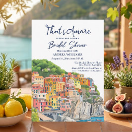 That's Amore Italian Riviera Bridal Shower 招待状