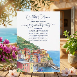 That's Amore Italian Riviera Engagement Party 招待状