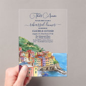 That's Amore Italian Riviera Rehearsal Dinner アクリル招待状 (インサイチュ (ポータブル))