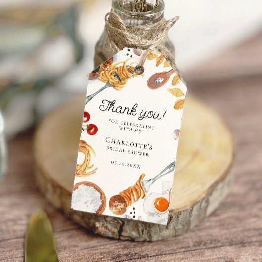 That's Amore Italian Script Bridal Shower ギフトタグ