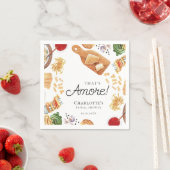 That's Amore Italian Script Bridal Shower スタンダードカクテルナプキン (インサイチュ)