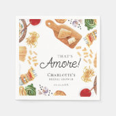 That's Amore Italian Script Bridal Shower スタンダードカクテルナプキン (正面)
