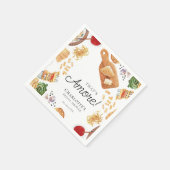 That's Amore Italian Script Bridal Shower スタンダードカクテルナプキン (角)