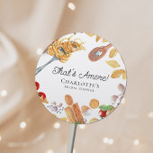 That's Amore Italian Script Bridal Shower ラウンドシール