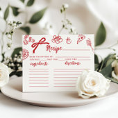 Thats Amore Italian theme Bridal Recipe card