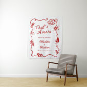 That's Amore Italian Theme Rehearsal Dinner Sign タペストリー (インサイチュ)