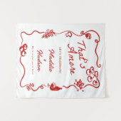 That's Amore Italian Theme Rehearsal Dinner Sign タペストリー (正面(横))