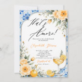 Thats Amore Italian Themed Floral Bridal Shower  招待状 (正面)