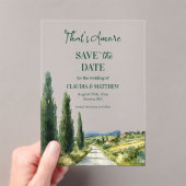 That's Amore Italian View Wedding Save the Date アクリル招待状 (インサイチュ (ポータブル))