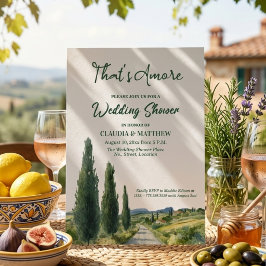 That's Amore Italian View Wedding Shower 招待状