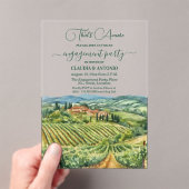 That's Amore Italian Vineyard Engagement Party アクリル招待状 (インサイチュ (ポータブル))
