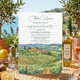 That's Amore Italian Vineyard Engagement Party 招待状
