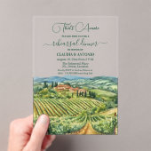 That's Amore Italian Vineyard Rehearsal Dinner アクリル招待状 (インサイチュ (ポータブル))