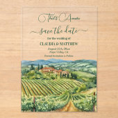 That's Amore Italian Vineyard Save the Date アクリル招待状 (正面)