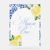 That's Amore Lemon Italian Blue Tile Bridal Shower アクリルサイン (正面)