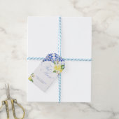 That's Amore Lemon Italian Blue Tile Bridal Shower ギフトタグ (より糸付き)