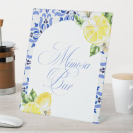 That's Amore Lemon Italian Blue Tile Bridal Shower 台座サイン