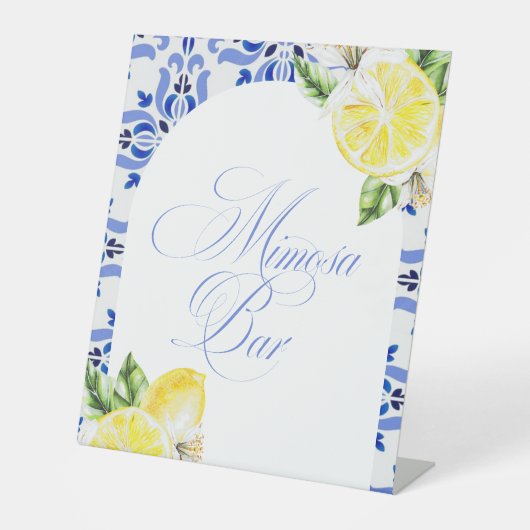 That's Amore Lemon Italian Blue Tile Bridal Shower 台座サイン (正面)