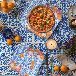 Thats amore mediterranean blue tiles bridal shower ペーパープレート