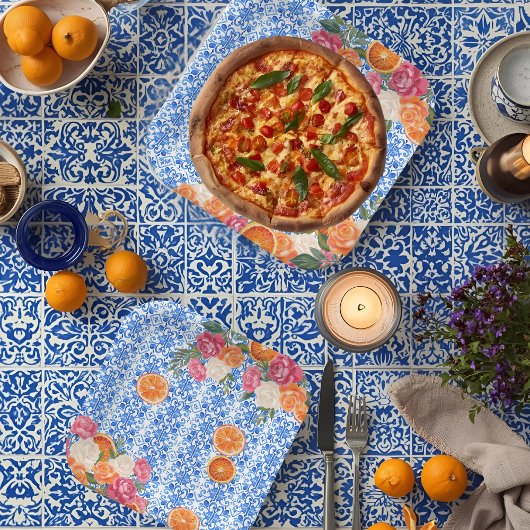 Thats amore mediterranean blue tiles bridal shower ペーパープレート