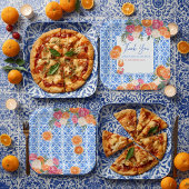 Thats amore mediterranean blue tiles bridal shower ペーパープレート