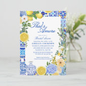 Thats amore mediterranean blue tiles bridal shower 招待状 (スタンド正面)