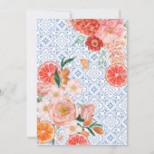 Thats amore mediterranean blue tiles bridal shower 招待状 (裏面)