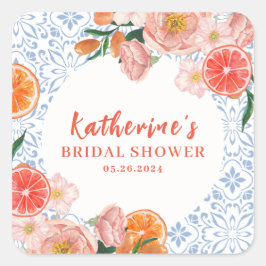 Thats amore mediterranean citrus Bridal shower スクエアシール