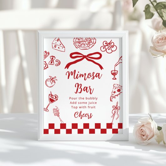 That's Amore Mimosa bar Bubbly bar Italian theme ポスター