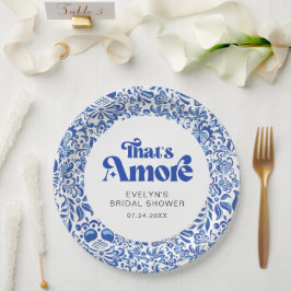 That's Amore Modern Italian Bridal Shower ペーパープレート