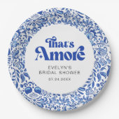 That's Amore Modern Italian Bridal Shower ペーパープレート (正面)
