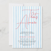 That's Amore Modern Script Bridal Shower 招待状 (正面)