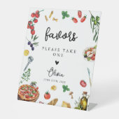 That's Amore Pasta Pizza Favors Sign personalized 台座サイン (正面)