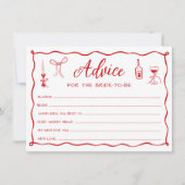 That's Amore Pizza ブライダルシャワーのアドバイスカード 招待状 (正面)