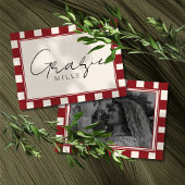 That's Amore Red Checkered Bridal Shower  サンキューカード