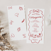 That's Amore Red Doodle Frame Bridal Shower メニュー
