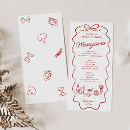 That's Amore Red Doodle Frame Bridal Shower メニュー