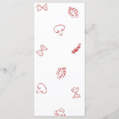 That's Amore Red Doodle Frame Bridal Shower メニュー (裏面)