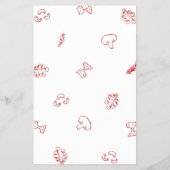 That's Amore Red Doodle Frame Bridal Shower Menu チラシ (裏面)