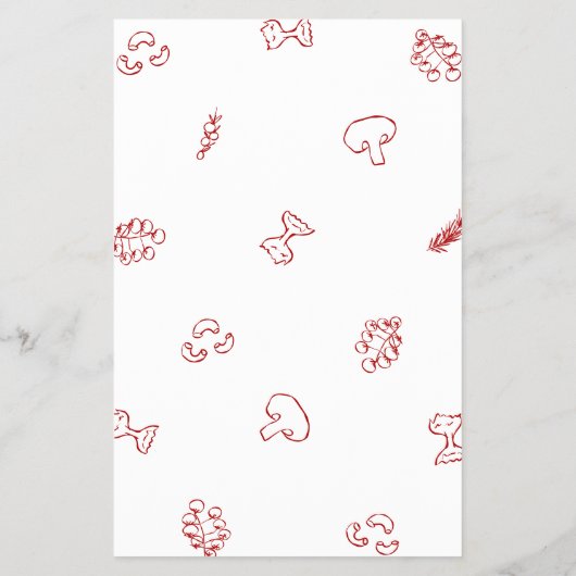 That's Amore Red Doodle Frame Bridal Shower Menu チラシ (裏面)