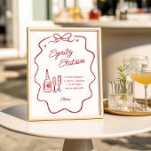 That's Amore Red Doodle Frame Spritz Station Small ポスター
