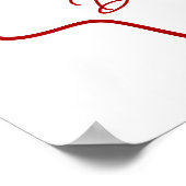 That's Amore Red Doodle Frame Welcome  ポスター (角)